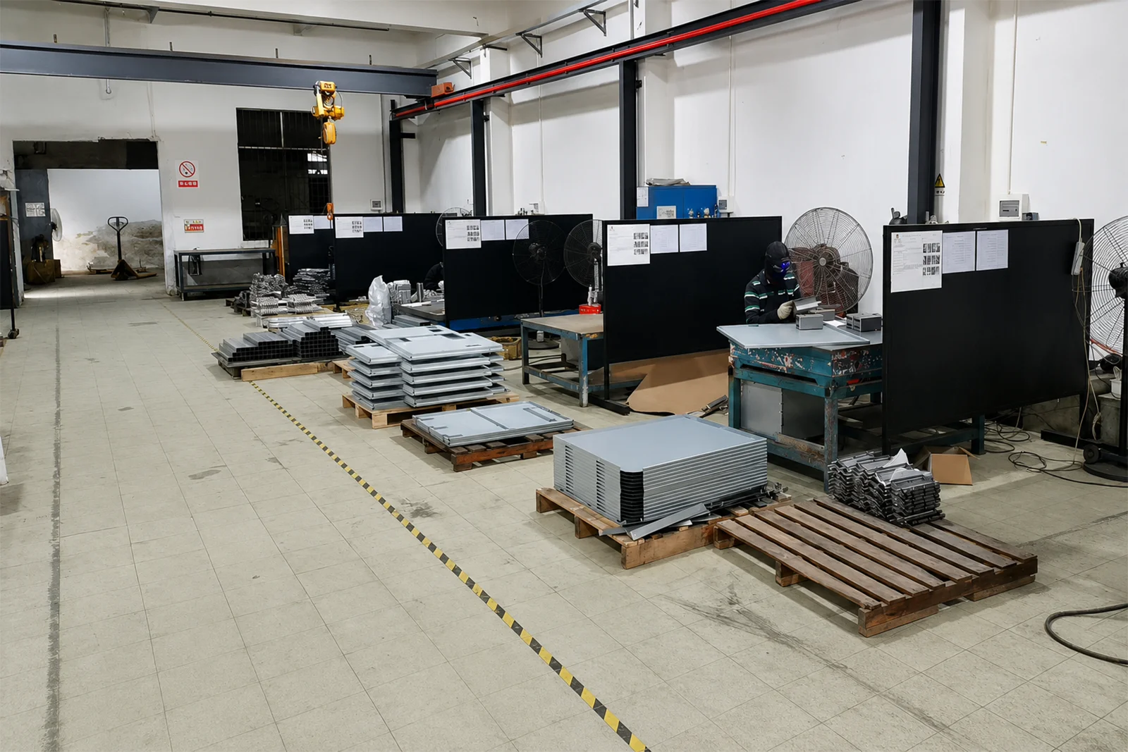 Planned fabrication overview image showing a custom formed sheet metal assembly