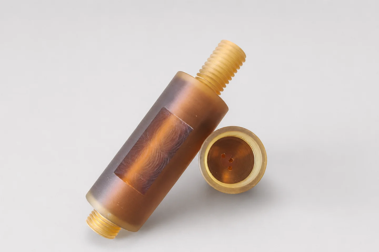 Machined amber PEI electrical insulator