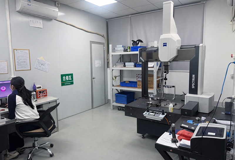Gloved inspection of CNC machined parts with drawing and inspection report