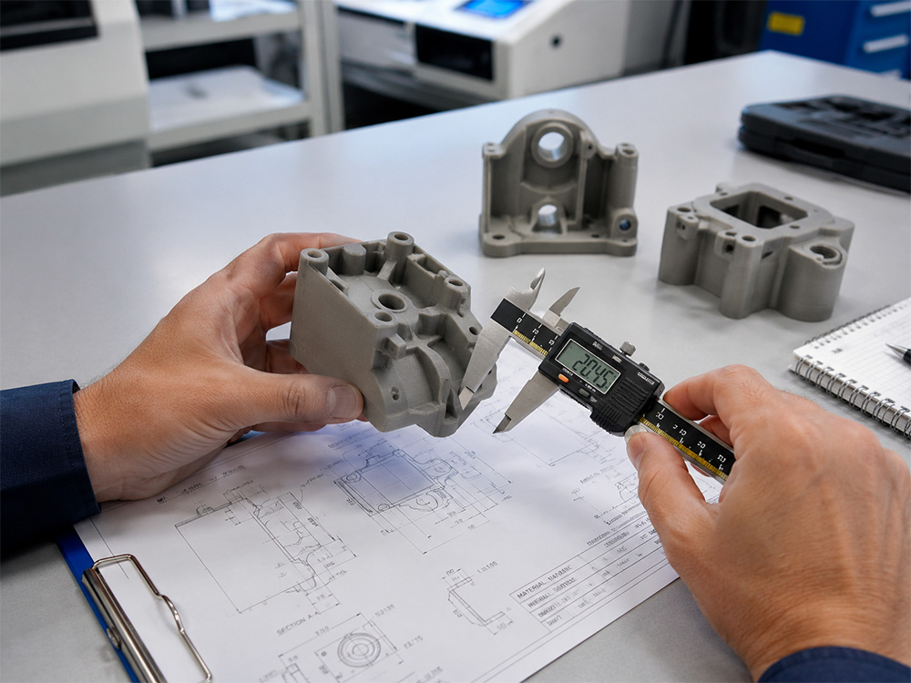 3D printing drawing review and inspection for custom prototype parts