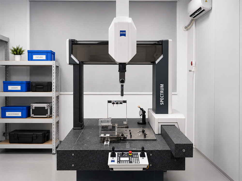 inspection support for 5 axis CNC machined precision parts with CMM and drawings