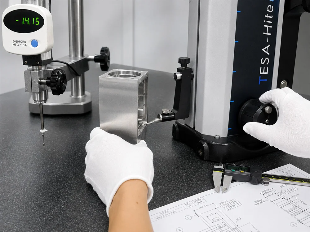 CNC Milling inspection and dimensional verification for precision milled parts