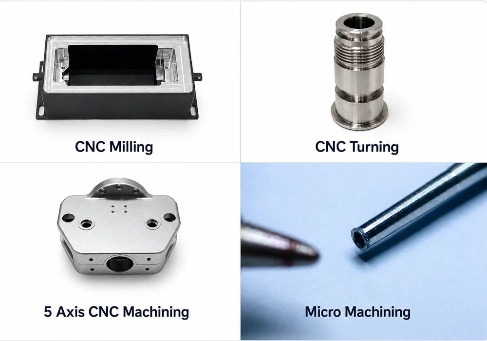 custom CNC machining services for precision metal and plastic parts