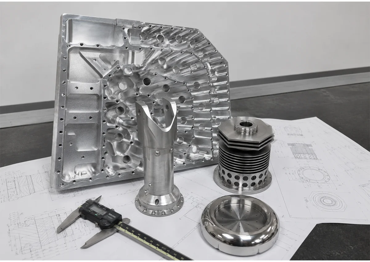 custom precision machined parts for RF electronics robotics automation and industrial equipment