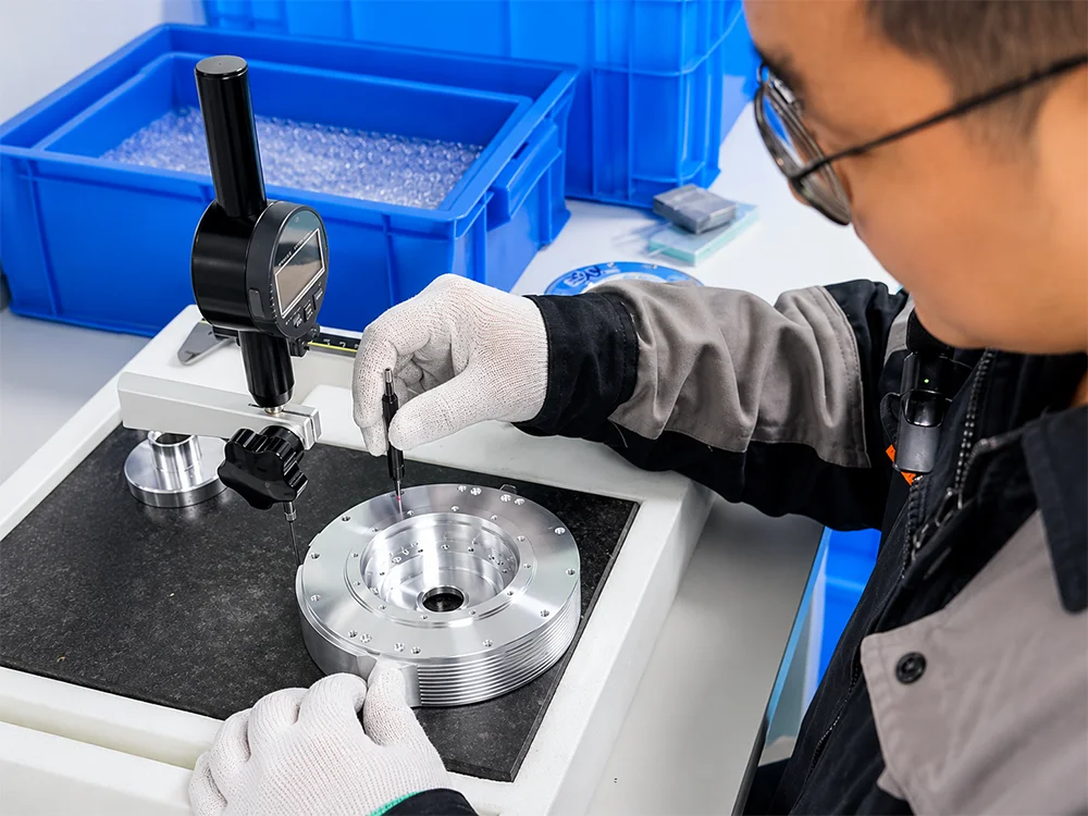 inspection of custom robotics machined parts for mounting accuracy and assembly fit
