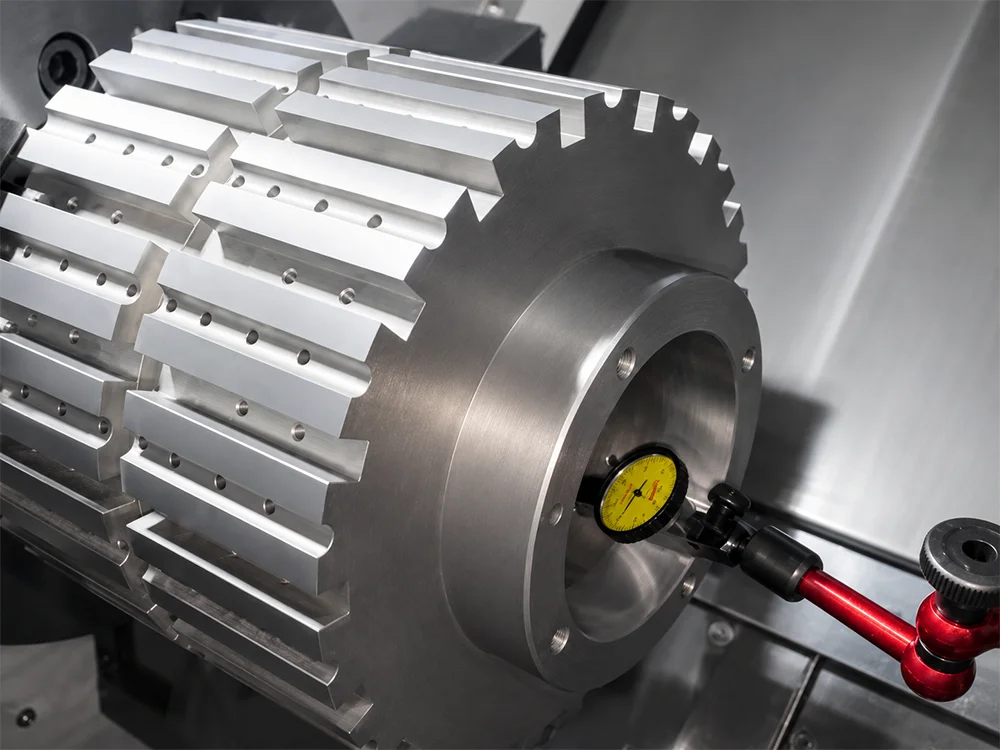 inspection of custom machinery parts for equipment replacement and assembly